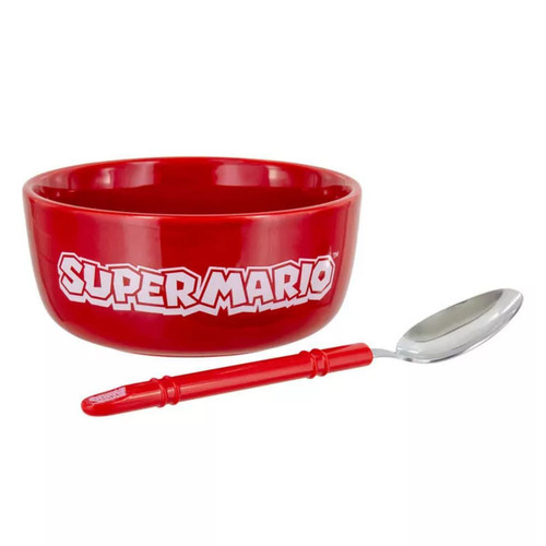 Super Mario Breakfast Set, side view Super Mario Breakfast Set, side view