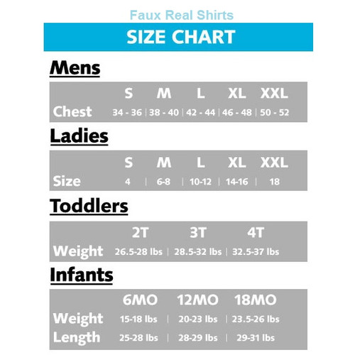 Faux Real Size Chart Faux Real Size Chart