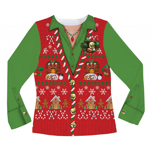 Ladies Ugly Christmas Vest - Flat Ladies Ugly Christmas Vest - Flat