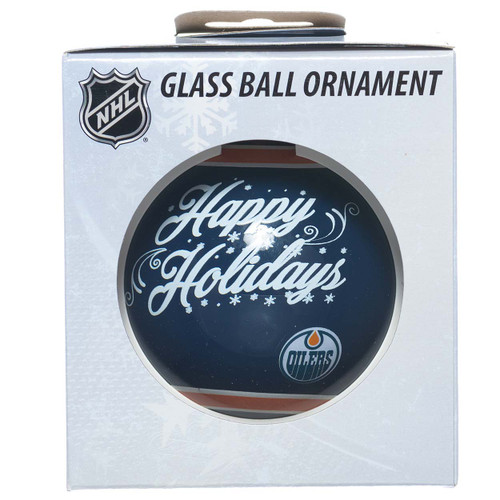 NHL Glass Ornament Edmonton Oilers