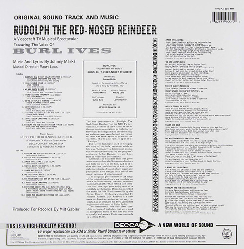 Rudolph The Red-Nosed Reindeer LP Vinyl Record, back