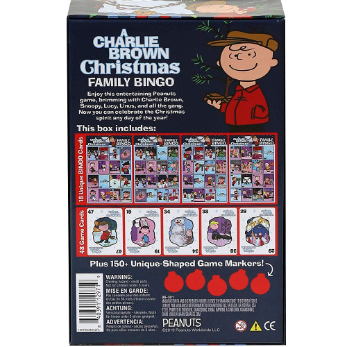 A Charlie Brown Christmas Family Bingo Back View A Charlie Brown Christmas Family Bingo Back View