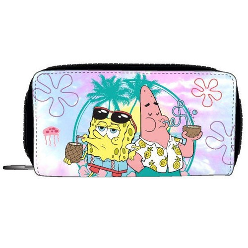 SpongeBob SquarePants Bikini Bottom Junior Zip Around Wallet Front View SpongeBob SquarePants Bikini Bottom Junior Zip Around Wallet Front View