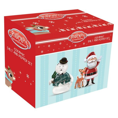 Box View of Rudolph and Santa Salt and Pepper Box View of Rudolph and Santa Salt and Pepper