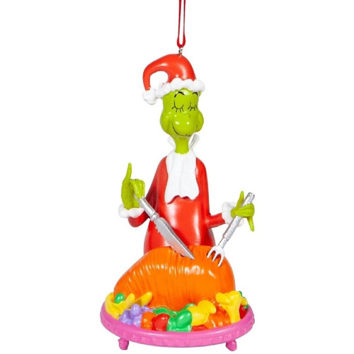 Grinch carving roast beast ornament