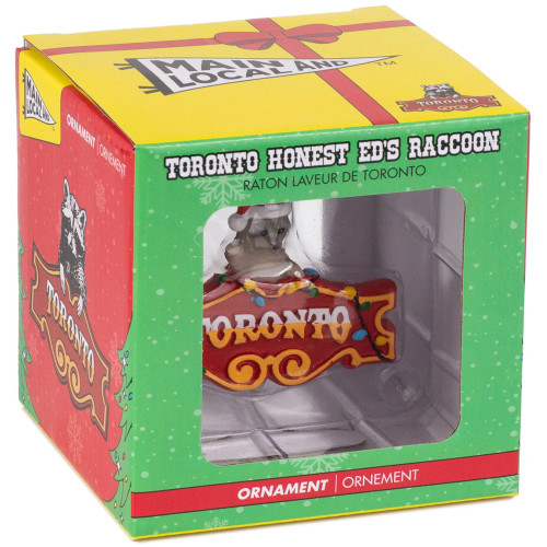 Toronto Honest Ed's Raccoon Ornament in Box Toronto Honest Ed's Raccoon Ornament in Box