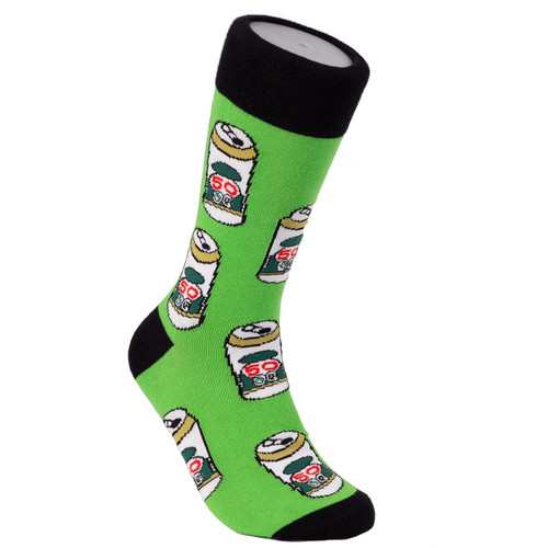 Canadian Retro Beer Can Socks Canadian Retro Beer Can Socks