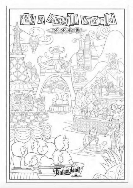 Art of Colouring Book: Disney Parks Poster Art colouring page  Art of Colouring Book: Disney Parks Poster Art colouring page