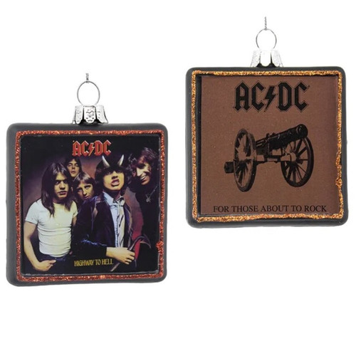 AC/DC Album Cover Glass Ornaments