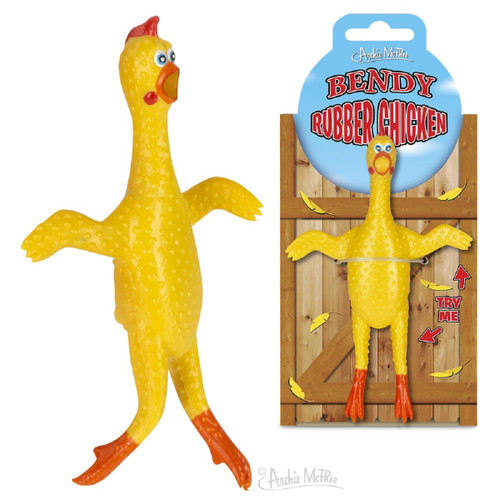 12866 Bendy Rubber Chicken  12866 Bendy Rubber Chicken