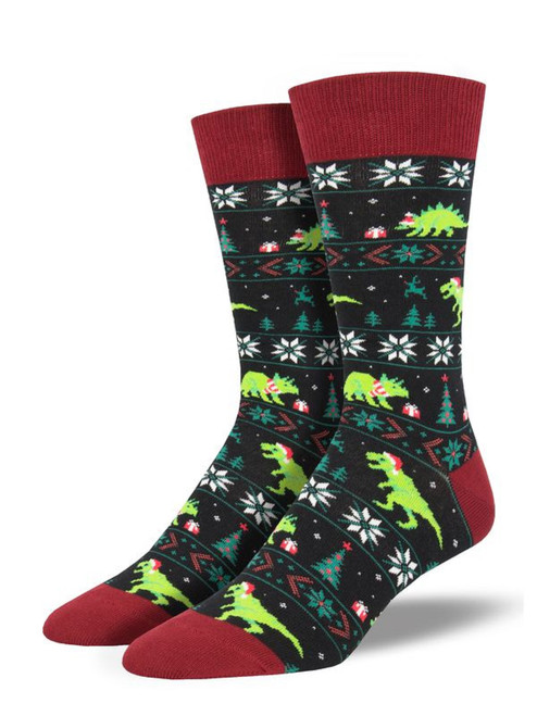 Santasaurus Rex socks