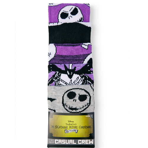 Packaged - NIGHTMARE BEFORE CHRISTMAS Casual Pack Men's Socks Packaged - NIGHTMARE BEFORE CHRISTMAS Casual Pack Men's Socks