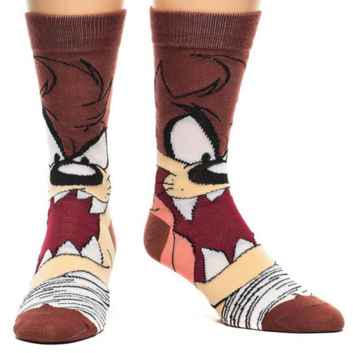 Looney Tunes Tasmanian Devil Face Crew Socks