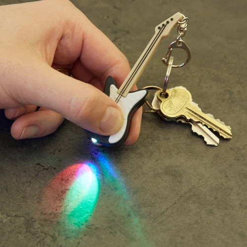 Electric Guitar LED Keychain with Sound Effects Electric Guitar LED Keychain with Sound Effects