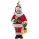 Santa Standing with Mask Glass Ornament Noble Gems 