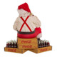 Coca-Cola Fabriche Santa Sitting on Crates - Back View