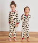 Kids Black Bear Union Suit Pajamas - Front
