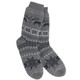 Cabin Fever Men's Thermal Slipper Socks Grey Reindeer