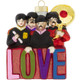 The Beatles All You Need Is Love Glass Ornament Front View 