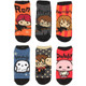 Harry Potter Chibi Junior Ankle Socks by Bioworld (6 Pack) Front View