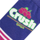 Crush Grape Half Stripe Mens Crew Straight Socks by Odd Sox