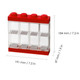 Lego 8 Mini Figure Display Case-Red