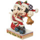 Disney Traditions Mickey and Minnie Santas Jingle Bell Figure by Jim Shore - Side View