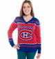 Ladies Montreal Canadiens Ugly Christmas Sweater (Front)