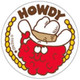 Howdy! - Raspberry Scent Retro Scratch 'n Sniff Stickers