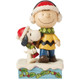 Charlie & Snoopy Wearing Scarf Figure by Jim Shore