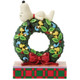 Snoopy Sleeping on LED Wreath Figure by Jim Shore