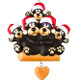 Black Bear Personalized Ornament Family of 5
