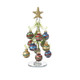 Blown Glass Christmas Trees with Baubles - round with colours