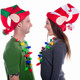 Felt Christmas Elf Hats on Model