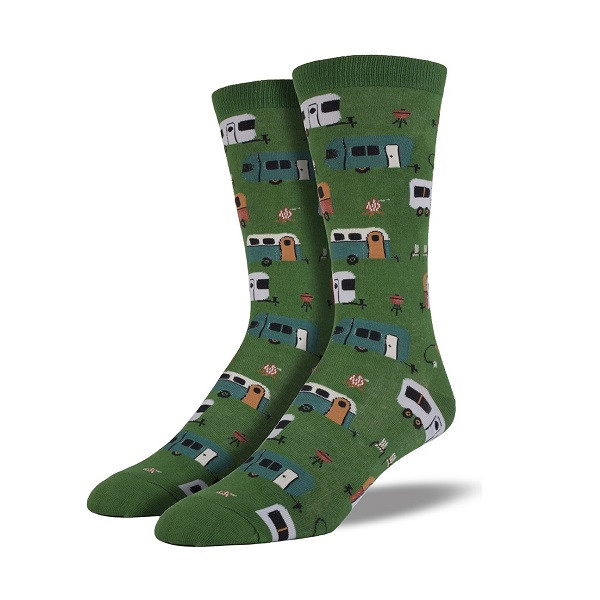 Xmas Moose Lights Men's Crew Socks by Socksmith Canada RetroFestive.ca