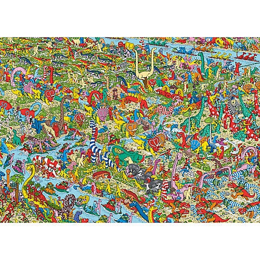 Where's Waldo Dinosaurs 1000 pc Puzzle RetroFestive.ca