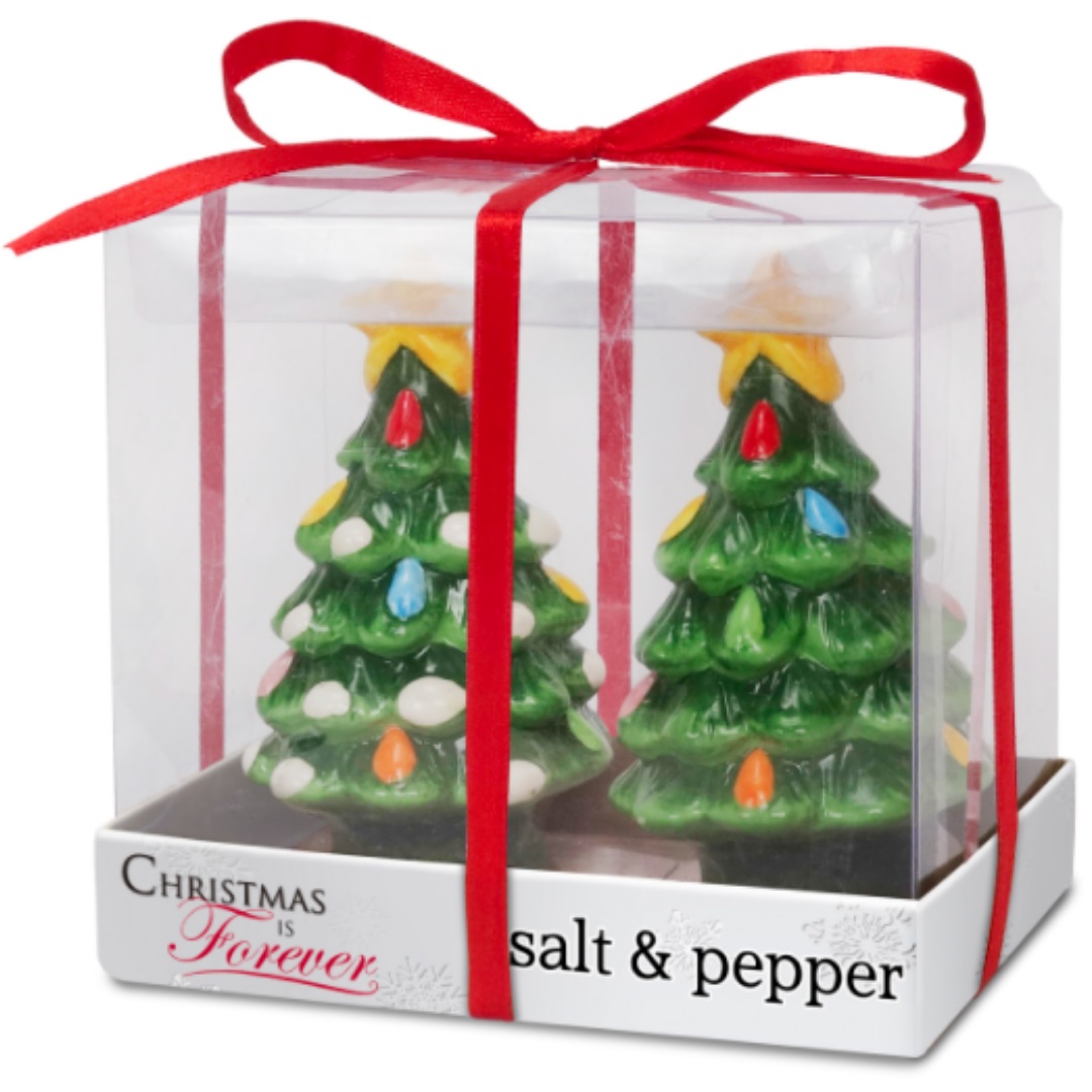 Ceramic Tree Salt and Pepper Shakers Canada | RetroFestive.ca