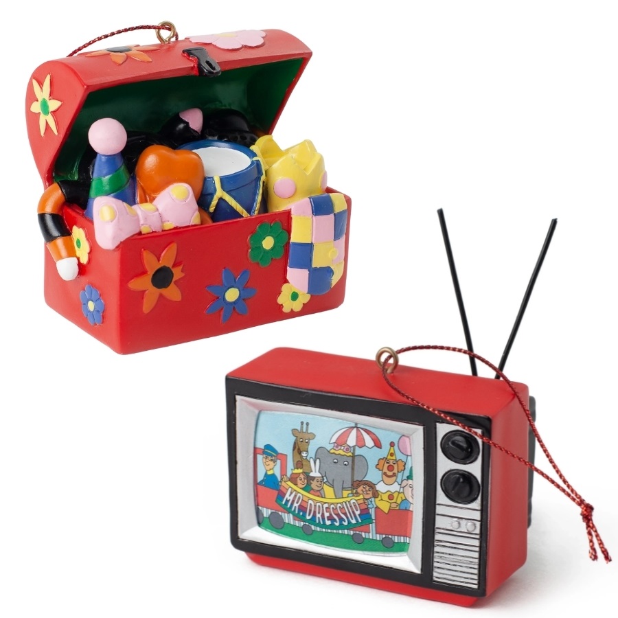 ✨SPドレスデン　置物✨ Mr. Dressup Tickle Trunk Christmas Ornaments Set of 2