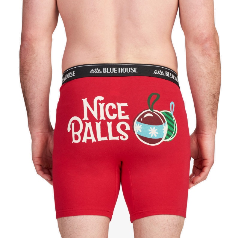Nice Balls Men's Christmas Boxer Briefs Underwear by Hatley