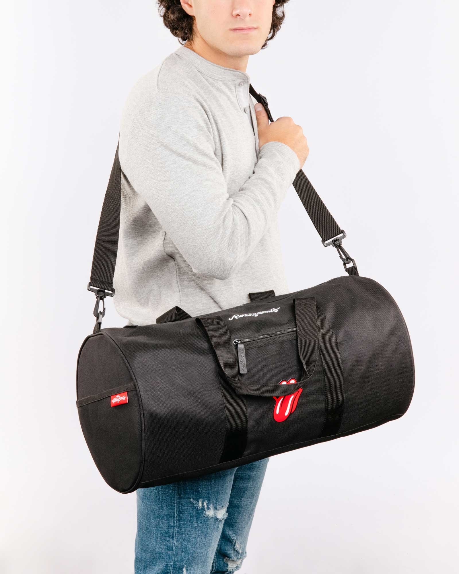 Paint It Black Leather Duffle Bag - The Rolling Stones