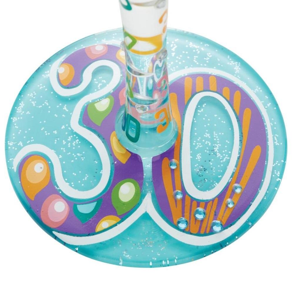 Happy 30th Birthday Wine Glass - RetroFestive.ca