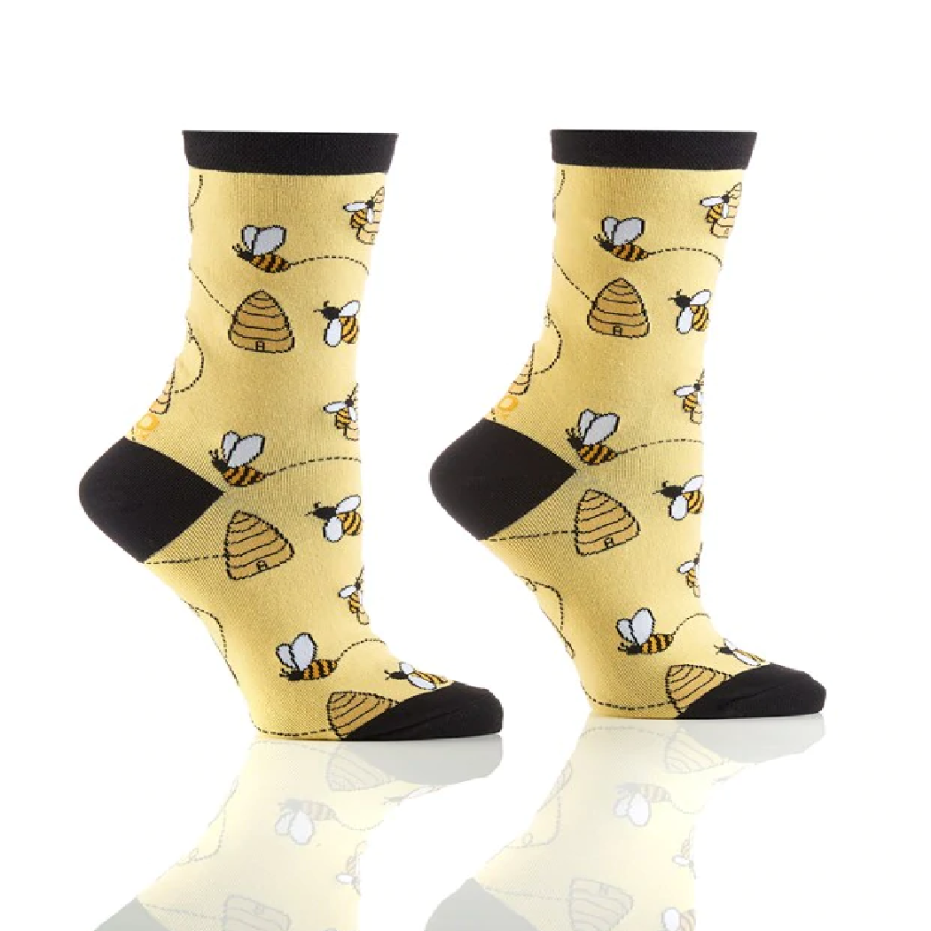 Busy Bee Socks for Women by Yo Sox RetroFestive.ca
