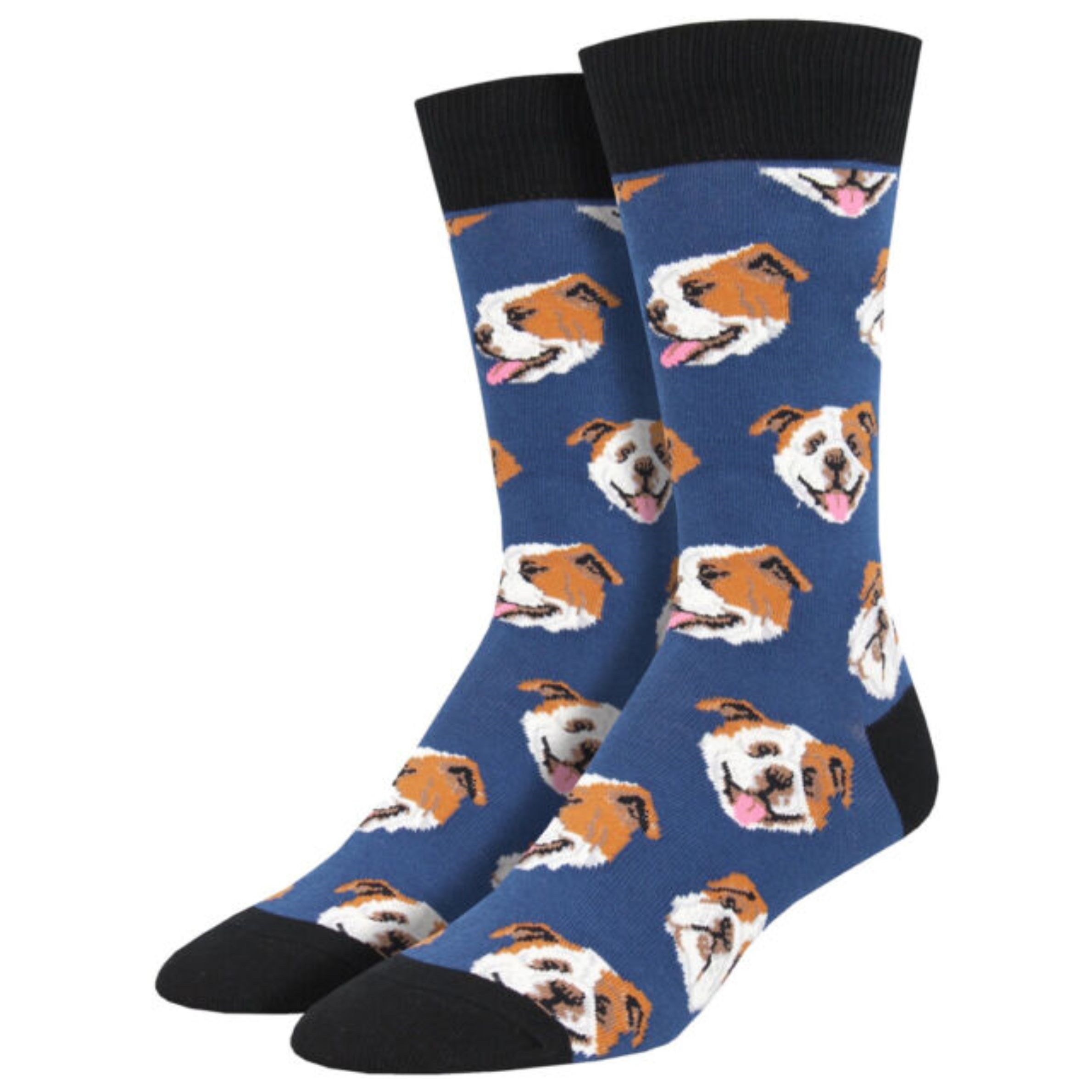 Incredibull Men's Crew Socks by Socksmith Canada Dark Blue