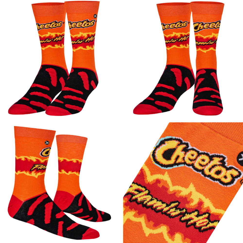 Flamin' Hot Cheetos Crew Socks Canada | RetroFestive.ca