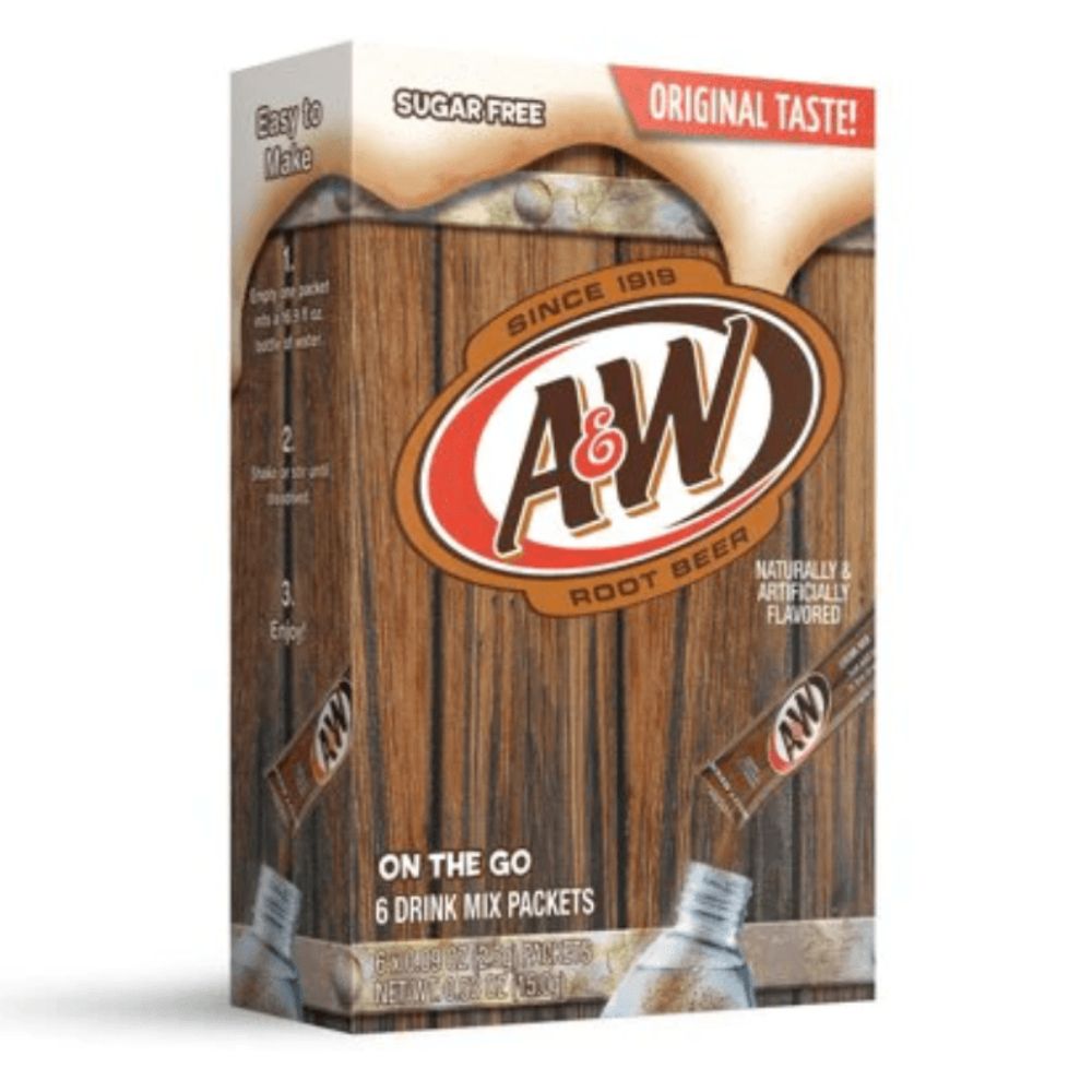 A&W Root Beer SinglestoGo SugarFree Drink Mix Packets RetroFestive.ca