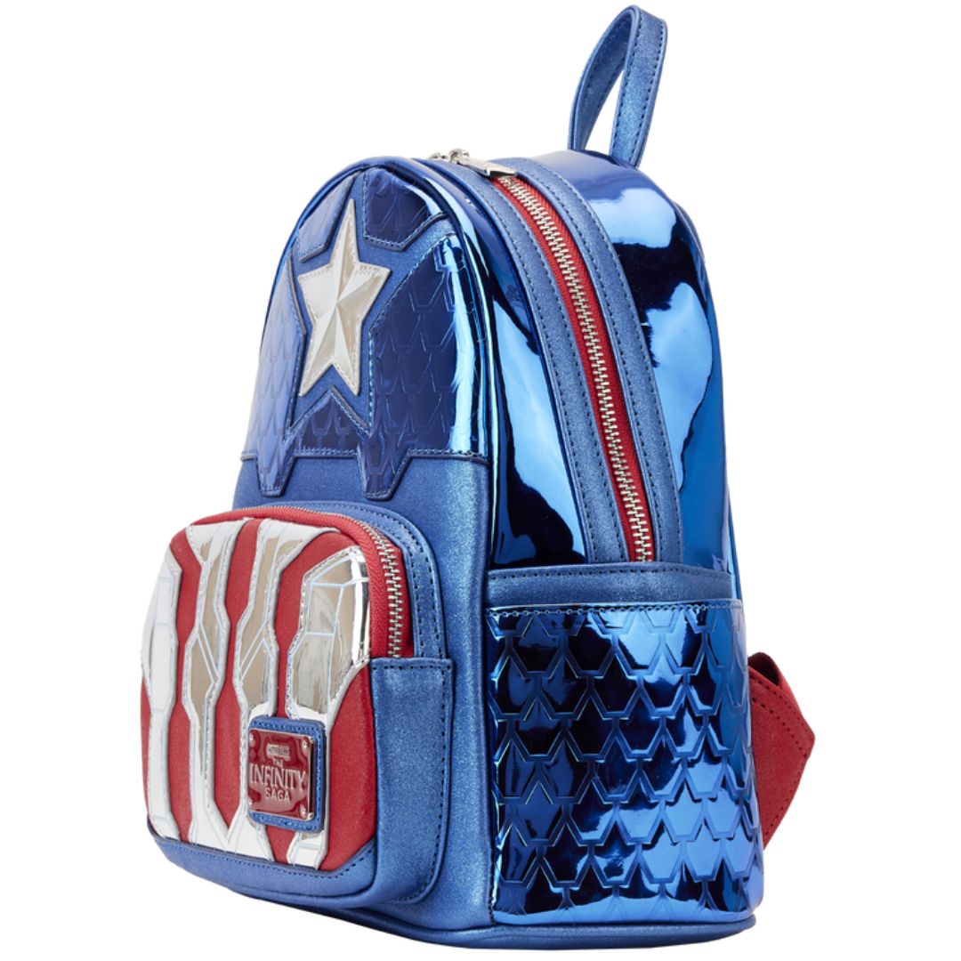 Marvel Metallic Captain America Cosplay Backpack by Loungefly ...
