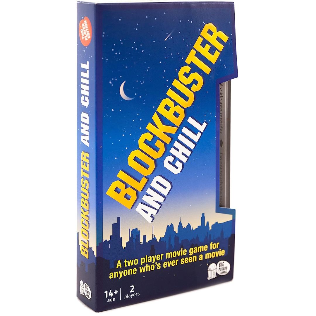 Blockbuster and Chill Party Game in VHS Case RetroFestive.ca