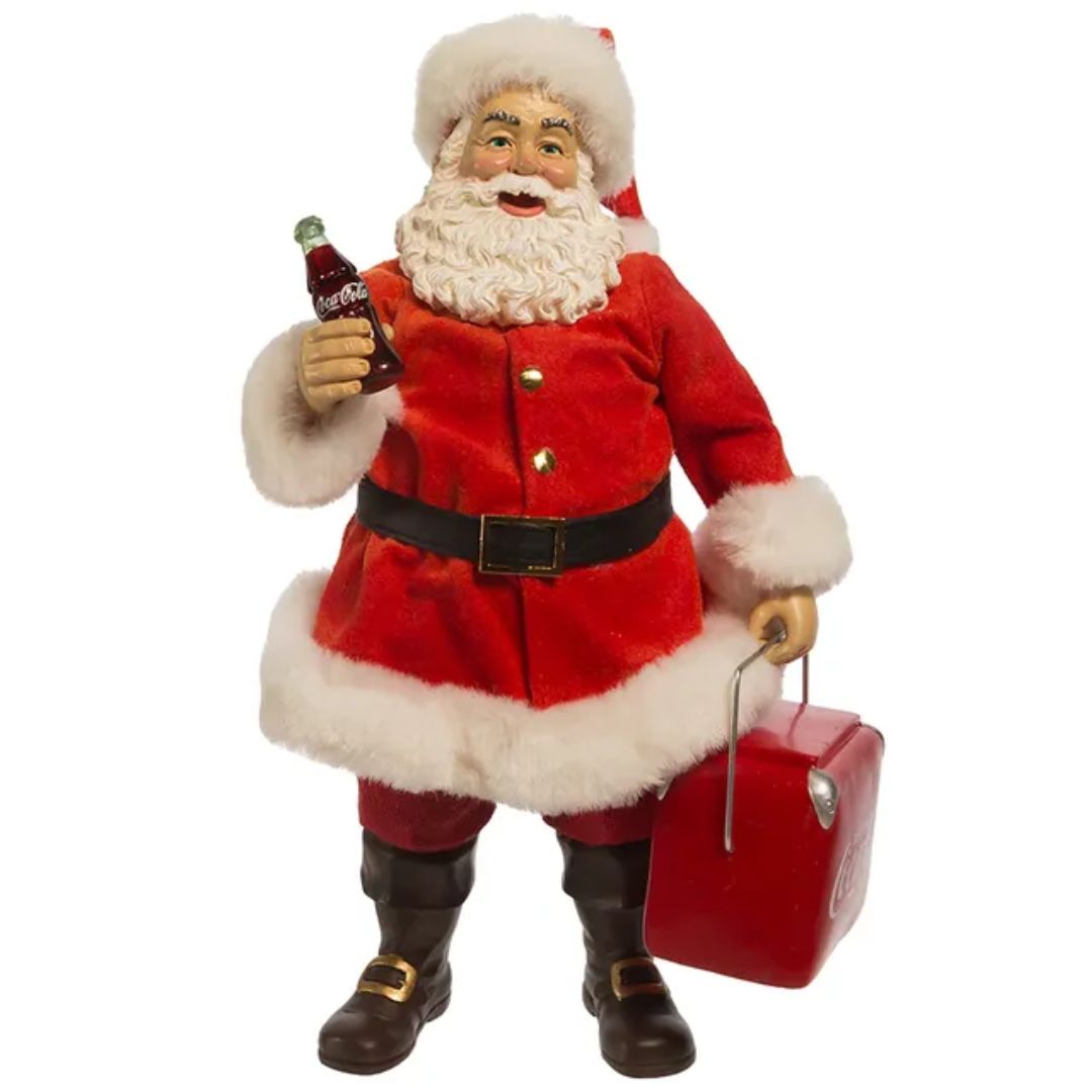 Coca-Cola Santa with Cooler Fabriché Figure - RetroFestive.ca