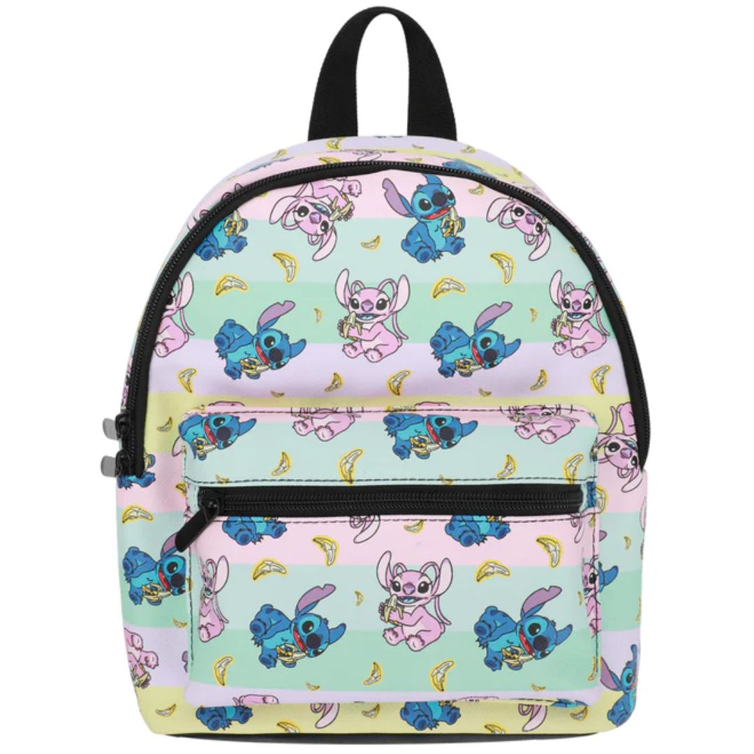 Loungefly Disney Stitch and Angel Valentine Heart Pink Mini Backpack