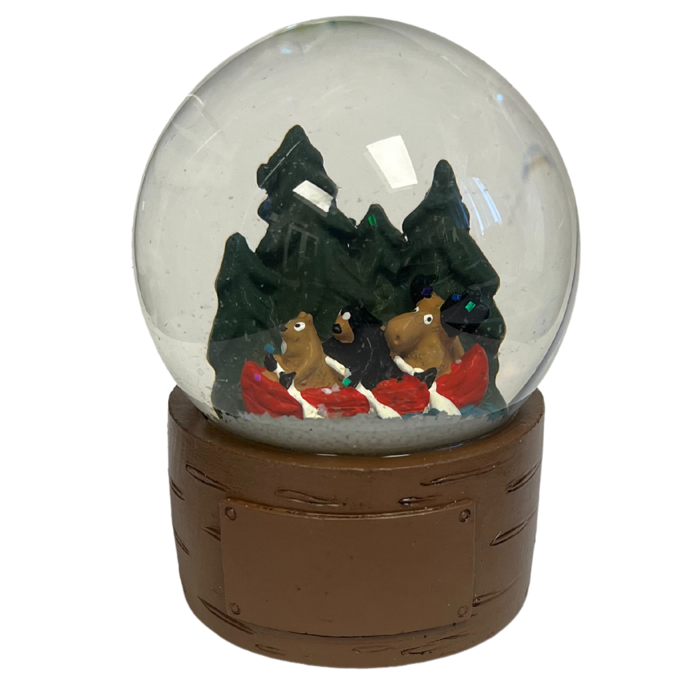 Mini Forest Paddles Personalized Snow Globe Canada RetroFestive.ca